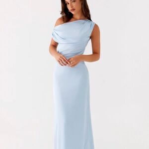 Peppermayo Light Blue One-Shoulder Gown